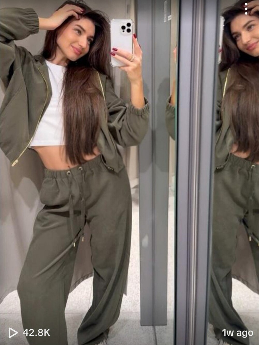 Zara Olive Green Set Small NWT